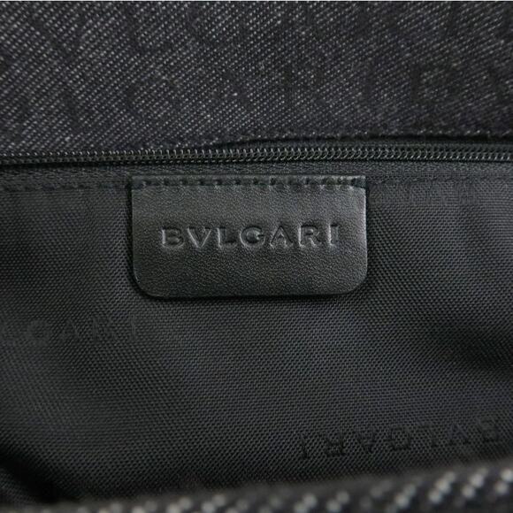 💎✨Beautiful✨💎Authentic BVLGARI Logo Mania Canvas Leather Tote Bag - Picture 15 of 15